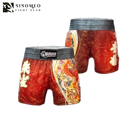 NAMAZU Muay Thai Short - TBSN27 Vermillion Bird