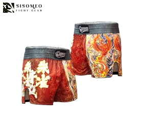 NAMAZU Muay Thai Short - TBSN27 Vermillion Bird