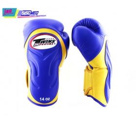 GĂNG TAY TWINS BGVL6 XANH DƯƠNG VÀNG Deluxe Sparring Gloves