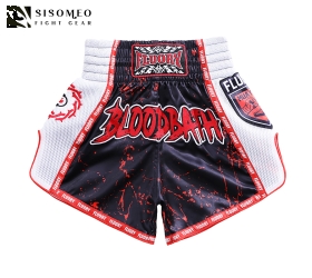 FLUORY Muay Thai Shorts - MTSF-122 Black