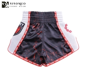 FLUORY Muay Thai Shorts - MTSF-122 Black