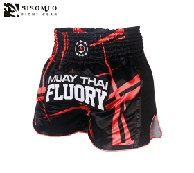 QUẦN FLUORY MUAY THAI SHORTS - MTSF60 BLACK/RED