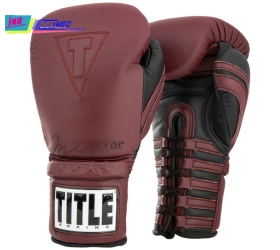GĂNG BOXING Ali Authentic Leather Lace Training Gloves