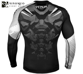 Áo Venum NoGi 2.0 Rashguard - Long Sleeves - Black/White
