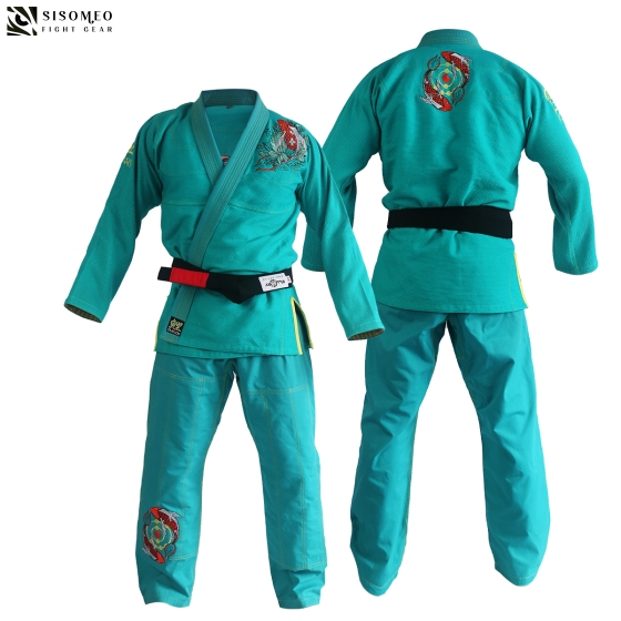 FLUORY BJJ Gi (Cá Koi) - BJJF20 - Xanh