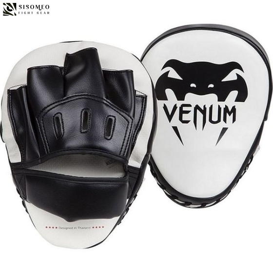 Đích đấm Venum Light Focus Mitts - White/Black