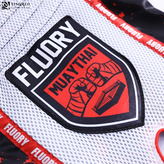 FLUORY Muay Thai Shorts - MTSF-122 Black