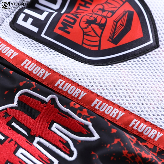 FLUORY Muay Thai Shorts - MTSF-122 Black