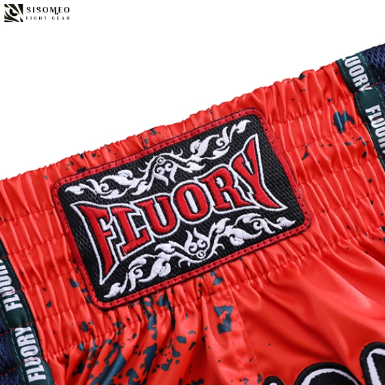 FLUORY Muay Thai Shorts - MTSF-122 Orange