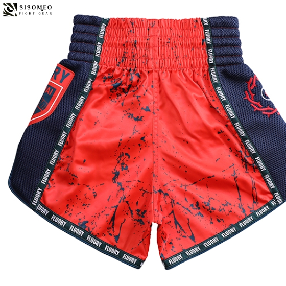 FLUORY Muay Thai Shorts - MTSF-122 Orange
