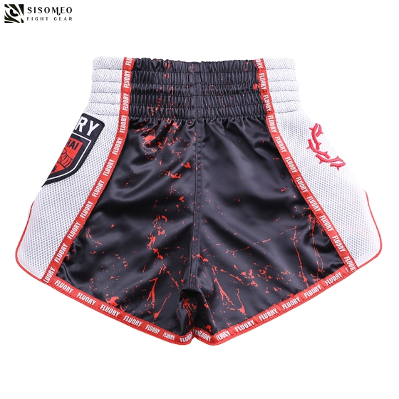 FLUORY Muay Thai Shorts - MTSF-122 Black