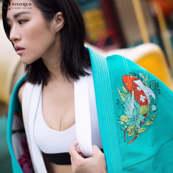 FLUORY BJJ Gi (Cá Koi) - BJJF20 - Xanh