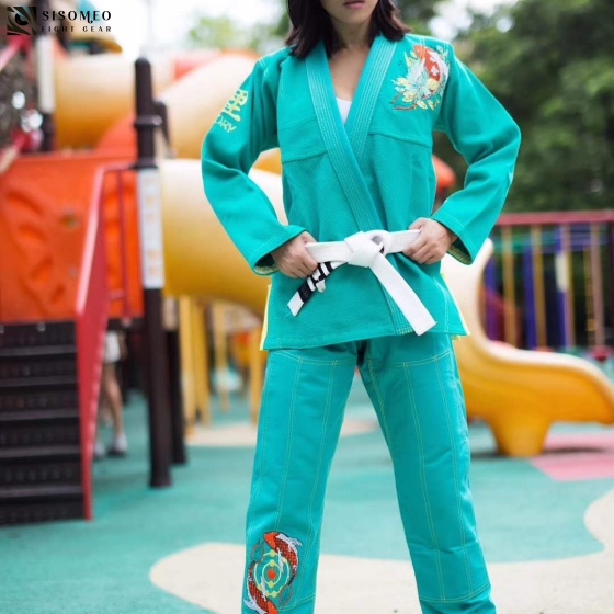FLUORY BJJ Gi (Cá Koi) - BJJF20 - Xanh