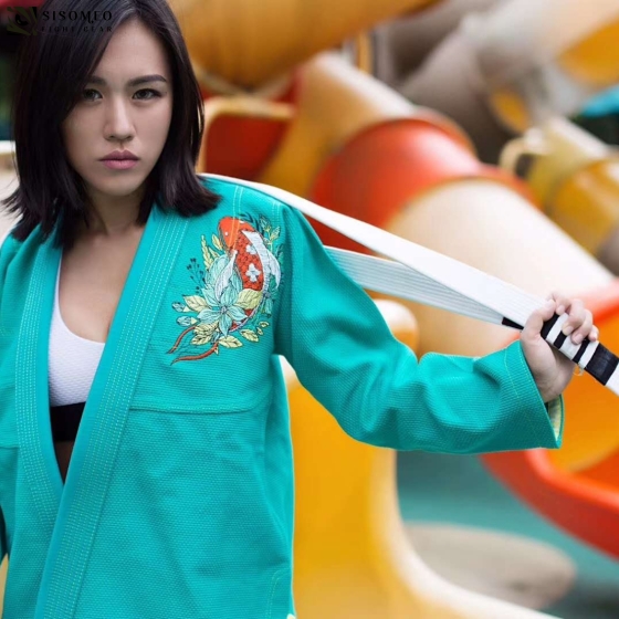 FLUORY BJJ Gi (Cá Koi) - BJJF20 - Xanh