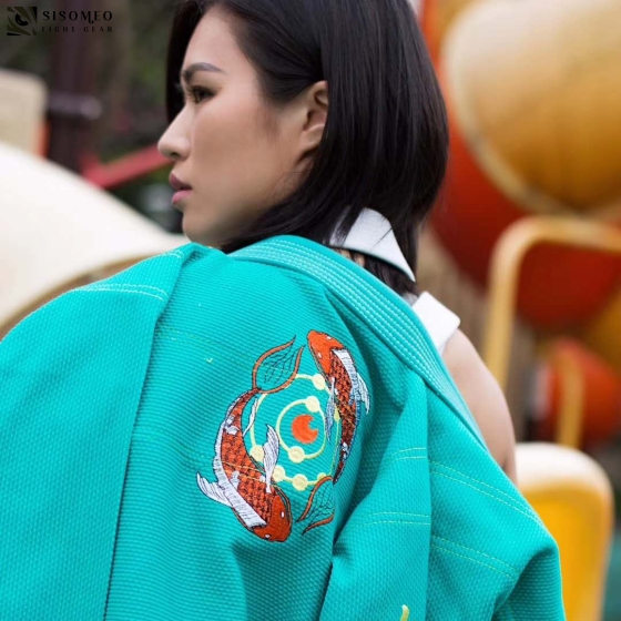 FLUORY BJJ Gi (Cá Koi) - BJJF20 - Xanh