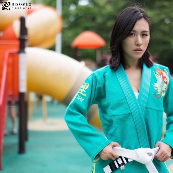 FLUORY BJJ Gi (Cá Koi) - BJJF20 - Xanh