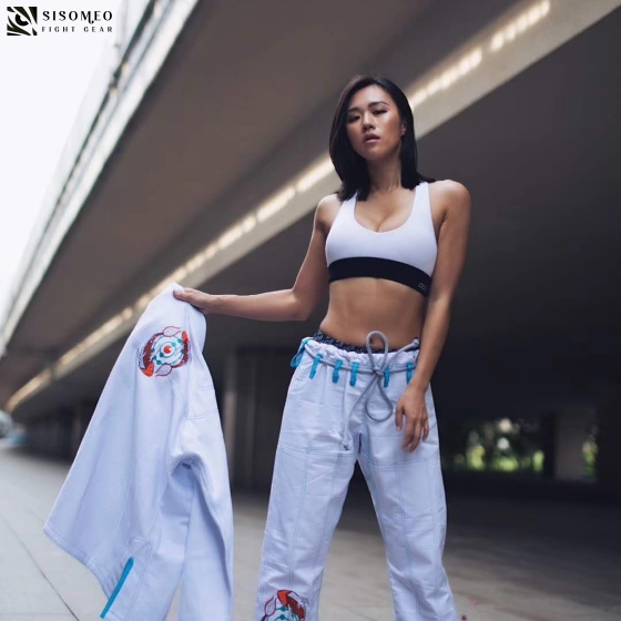 FLUORY BJJ Gi (Cá Koi) - BJJF20 - Trắng