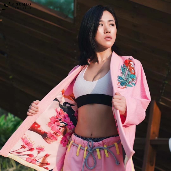 FLUORY BJJ Gi (Cá Koi) - BJJF20 - Hồng